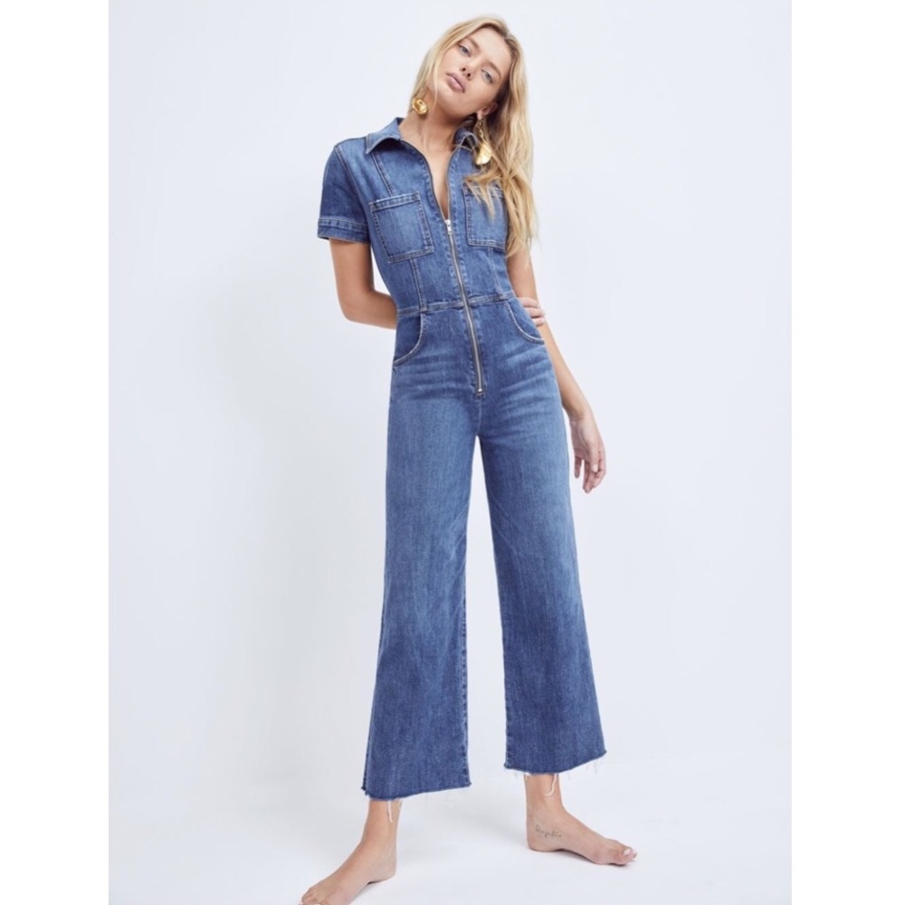 Reformation Georgia Denim Jumpsuit